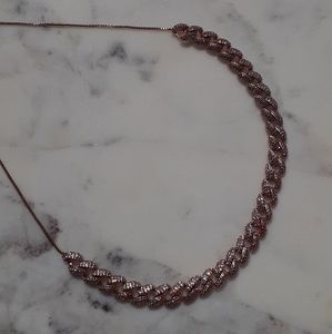 Iced out cuban chain chorker rosegold